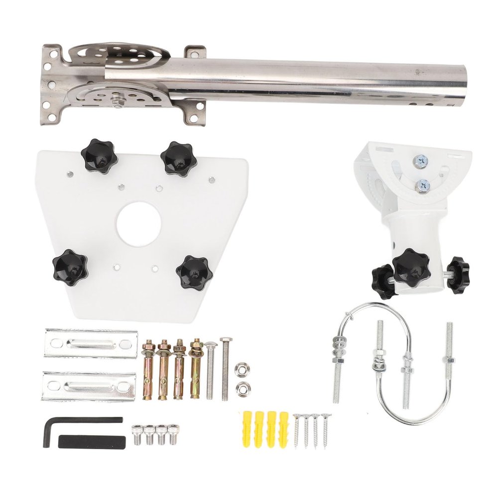 Gucagle Gen 3 Mount Kit Alloy Steel Strong Load Bearing Flexible Rotatable Standard Dish Mount for Roof Wall Pole Complete Set with Adapter Installation Rod Screws Expansion Tube and