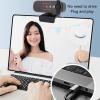 ASHATA 1080P Webcam Computer Camera, 30fps Facial Recognition Computer Camera, Privacy Cover, Noise Canceling Microphones Laptop Webcam, for Video Conferencing Live Streaming view 3