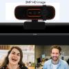 ASHATA 1080P Webcam Computer Camera, 30fps Facial Recognition Computer Camera, Privacy Cover, Noise Canceling Microphones Laptop Webcam, for Video Conferencing Live Streaming view 4