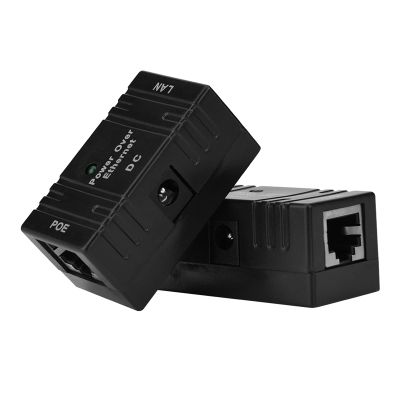 Ejoyous 2PCS POE Power Supply Module, POE Injector Ethernet Adapter with LED Power Light, for Network IP Camera (Black)