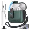 for AirPods 4 Case with Secure Lock,Automatic Magnetic Lock with Phone Holder Function,Shockproof Hard Protective Cover Cleaner Kit for Apple AirPod 4th Generation Case 2024(Dark Green-A) view 1