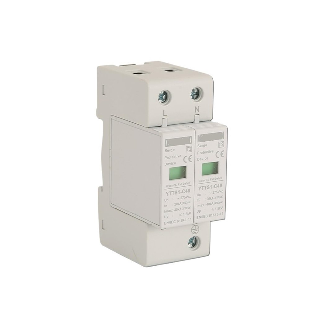 YTTS1-C40 SPD 2P 275V AC 40KA Surge Protector Lightning Protection Surge Arrester Surge Protective Device