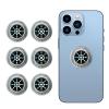 6 Pieces Decorative Cell Phone Stickers, Protection Stickers for Cell Phone Tablets Laptops Computer WiFi Printer TV Electronic Devices-Silver view 1