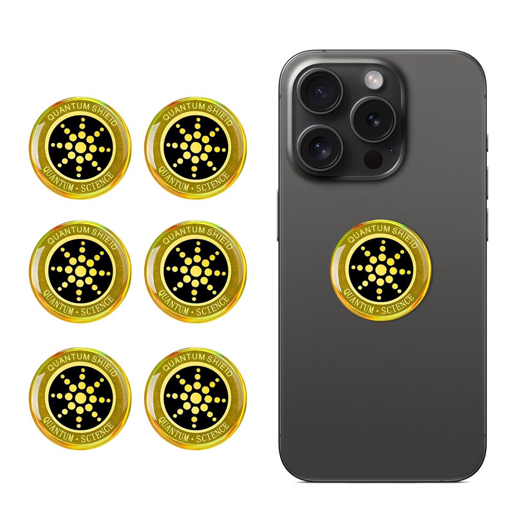 6 Pieces Decorative Cell Phone Stickers, Protection Stickers for Cell Phone Tablets Laptops Computer WiFi Printer TV Electronic Devices-Golden