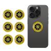 6 Pieces Decorative Cell Phone Stickers, Protection Stickers for Cell Phone Tablets Laptops Computer WiFi Printer TV Electronic Devices-Golden view 1