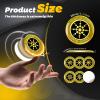 6 Pieces Decorative Cell Phone Stickers, Protection Stickers for Cell Phone Tablets Laptops Computer WiFi Printer TV Electronic Devices-Golden view 2