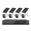 AKAVIG 4CH 4MP Wireless WiFi Security Camera System with 4 Solar Power Cameras, Home CCTV Surveillance NVR Kit with Two Way Audio, Color Night Vision, for Indoor and Outdoor view 1