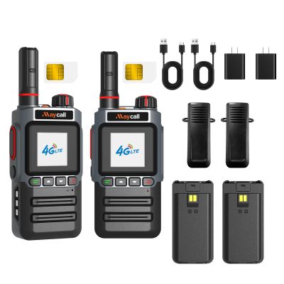 Maycall Nationwide 4G LTE Walkie Talkies with Lifetime Free SIM Cards Unlimited Range Walkie Talkies POC Two-Way Radio Network Raido for Urban Teams, Road Trips & Family (MC-720)
