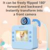 Bewinner 1080P Instant Print Camera for Boys Girls, Front Rear Selfie Digital Camera with 2.4 Inch Screen, Kids Instant Print Camera 180 Degree Rotating Lens for Travel (Blue) view 2