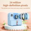 Bewinner 1080P Instant Print Camera for Boys Girls, Front Rear Selfie Digital Camera with 2.4 Inch Screen, Kids Instant Print Camera 180 Degree Rotating Lens for Travel (Blue) view 3