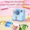 Bewinner 1080P Instant Print Camera for Boys Girls, Front Rear Selfie Digital Camera with 2.4 Inch Screen, Kids Instant Print Camera 180 Degree Rotating Lens for Travel (Blue) view 4