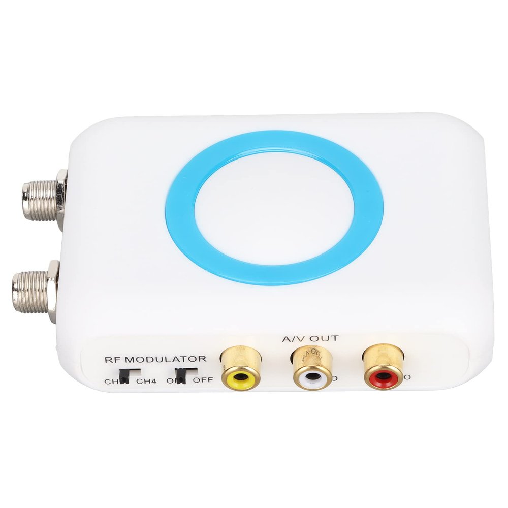 Ejoyous RF Modulators, HDM66 HD Modulator to Coaxial Cable Adapter CATV Modulator AV RF Output No Driver Installation Required, for Home TV Systems