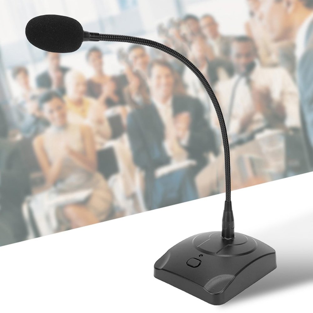 Diyeeni 6.5mm PC Microphone, Professional Flexible Gooseneck Streaming Mic, Noise Reduction, Corded Condenser Mic, Plug & Play, for Recording, Gaming, Streaming