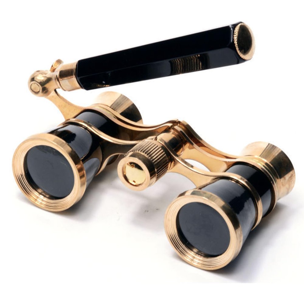 Yourelexit Opera Glasses Binoculars 3X25 Lorgnette Theater Glasses Optical BK9 Mini Compact Lightweight Built-in Foldable Adjustable Handle Vintage for Adults Women in Musical Concert Cinema