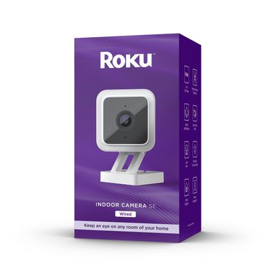Roku CS1000R Smart Home Indoor Camera SE - Wired Security Camera with Motion & Sound Detection (Renewed)