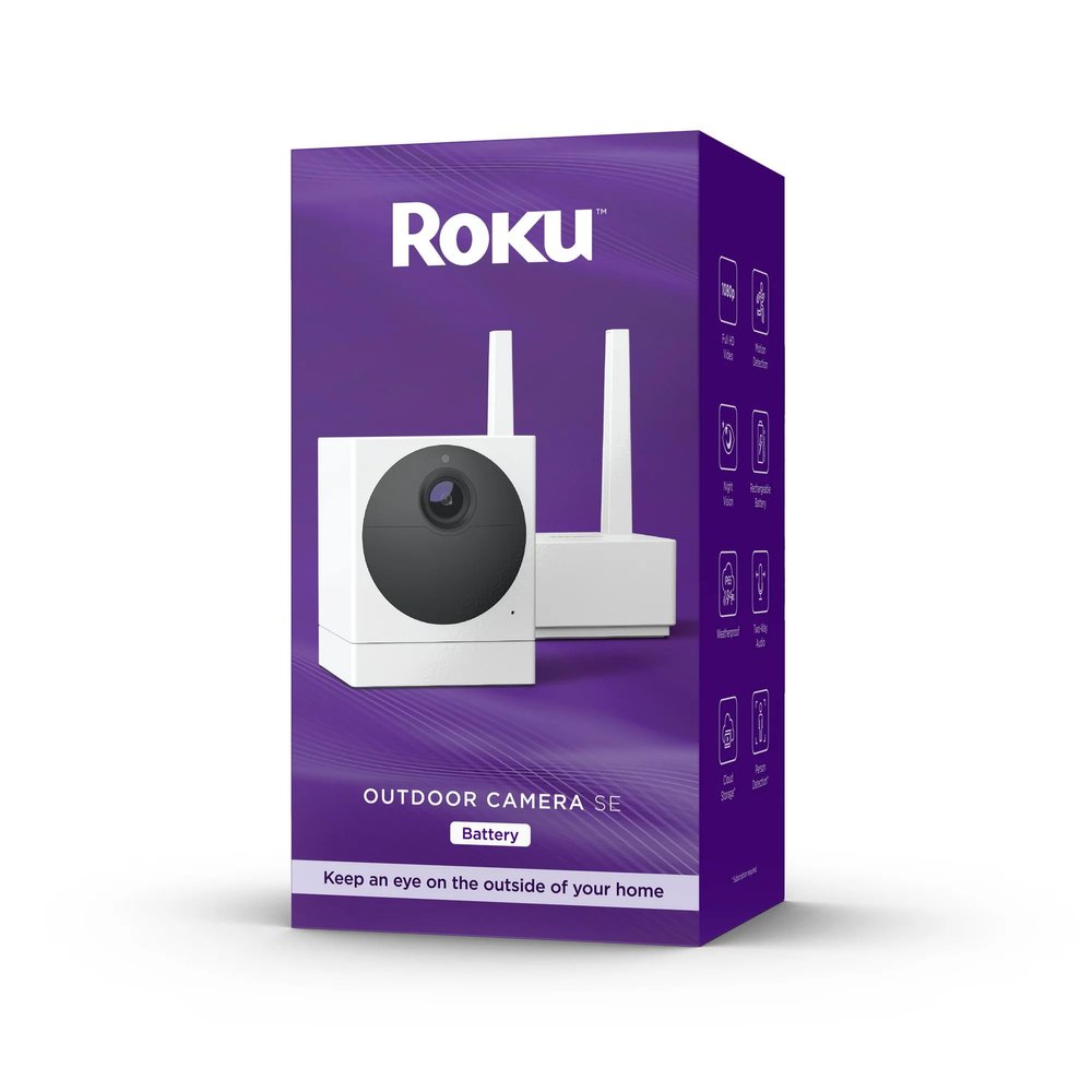 Roku CW1000R Smart Home Outdoor Camera SE Security Camera with Motion Detection Wireless (Renewed)