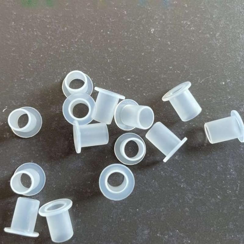 T-Shaped Ultra-Thin Silicone Rubber Grommet, 6.51 mm Hollow Inner Hole, Fits 1.9 mm Wire, Transparent, 10-Pack  Insulating Sealing Sleeve for Wire Protection & Scratch Prevention