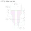 T-Shaped Ultra-Thin Silicone Rubber Grommet, 6.51 mm Hollow Inner Hole, Fits 1.9 mm Wire, Transparent, 10-Pack  Insulating Sealing Sleeve for Wire Protection & Scratch Prevention view 2