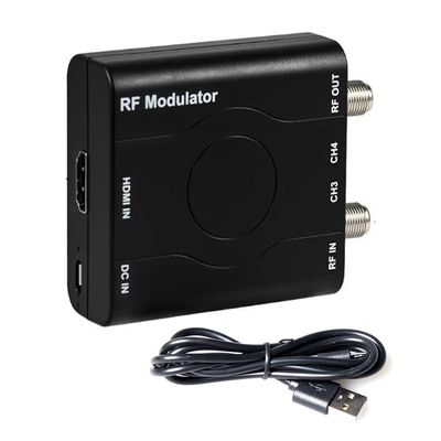 DC 5V HDMI to RF Modulator Support NTSC Format Output 1080P PLL Control VHF RF HDMI Coaxial Converter for CATV System