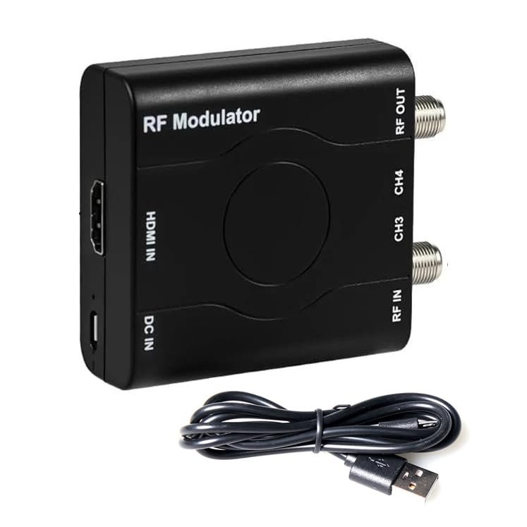DC 5V HDMI to RF Modulator Support NTSC Format Output 1080P PLL Control VHF RF HDMI Coaxial Converter for CATV System