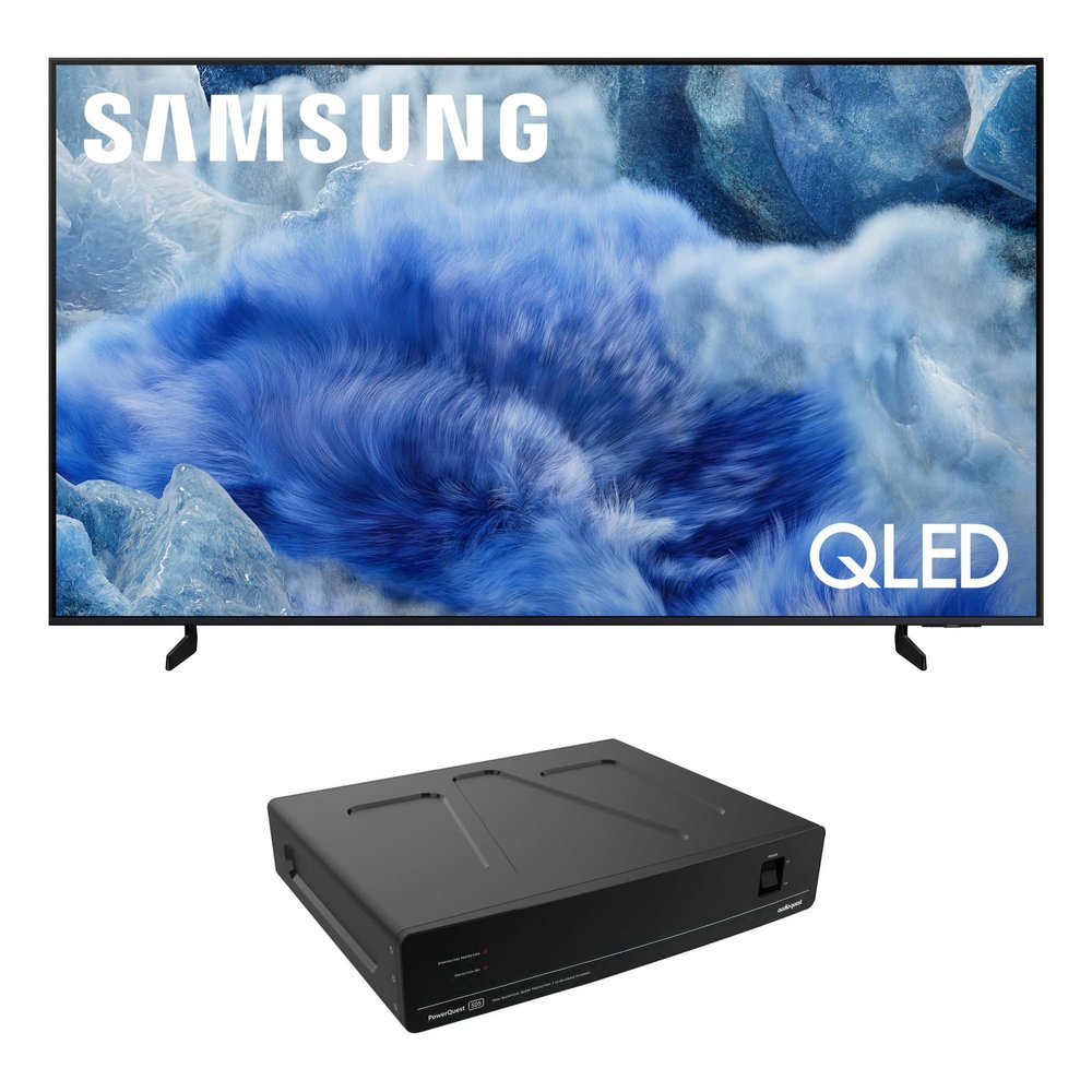 Samsung QN50Q8FAAFXZA 50 Inch Class QLED Q8F 4K Vision AI Smart TV with an AudioQuest PQ505NA PowerQuest 505 12 Outlet Surge Protector (2025)
