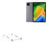 BoxWave Stand and Mount Compatible with AGM PAD T1 (11 in) - Pocket Aluminum Stand 3-in-1, Portable Multi Angle Viewing Riser - Metallic Silver view 1