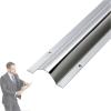 1/2/3/4/5/6/7/8/9/10 Pcs Floor Cable Protector, Raceway Metal Cord Cover Decoration, Stainless Steel Wire Guard Surface Cord Cover Channel(1 pc,Outer Width 1.6in) view 1