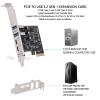 aqxreight PCIe to USB 3.2 Gen 1 Expansion Card, 2 Type C and 2 Type A Ports 5Gbps Bandwidth, with Plug and Play Functionality, for OS X Systems view 2