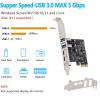aqxreight PCIe to USB 3.2 Gen 1 Expansion Card, 2 Type C and 2 Type A Ports 5Gbps Bandwidth, with Plug and Play Functionality, for OS X Systems view 3