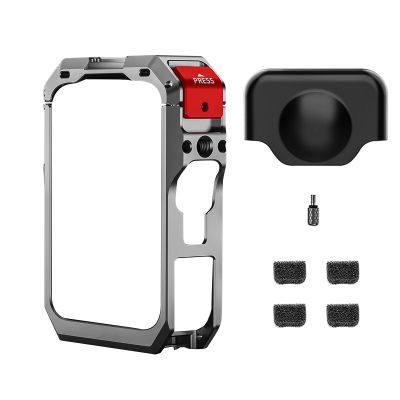 Aluminum Alloy Cameras Rabbit Cage with Dual Cold Shoe Mounts & 1/4" Screws Holes Quick Release Fit for OSMO 360