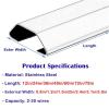 1 5 10 Pcs Wire Guard Raceway/Half Round Cord Cover, Paintable Stainless Steel Long Cable Concealer, Wood Grain Wire Guard Surface Line Lid(A-1 pc,L x Outer Width 12in x 6/5in) view 2