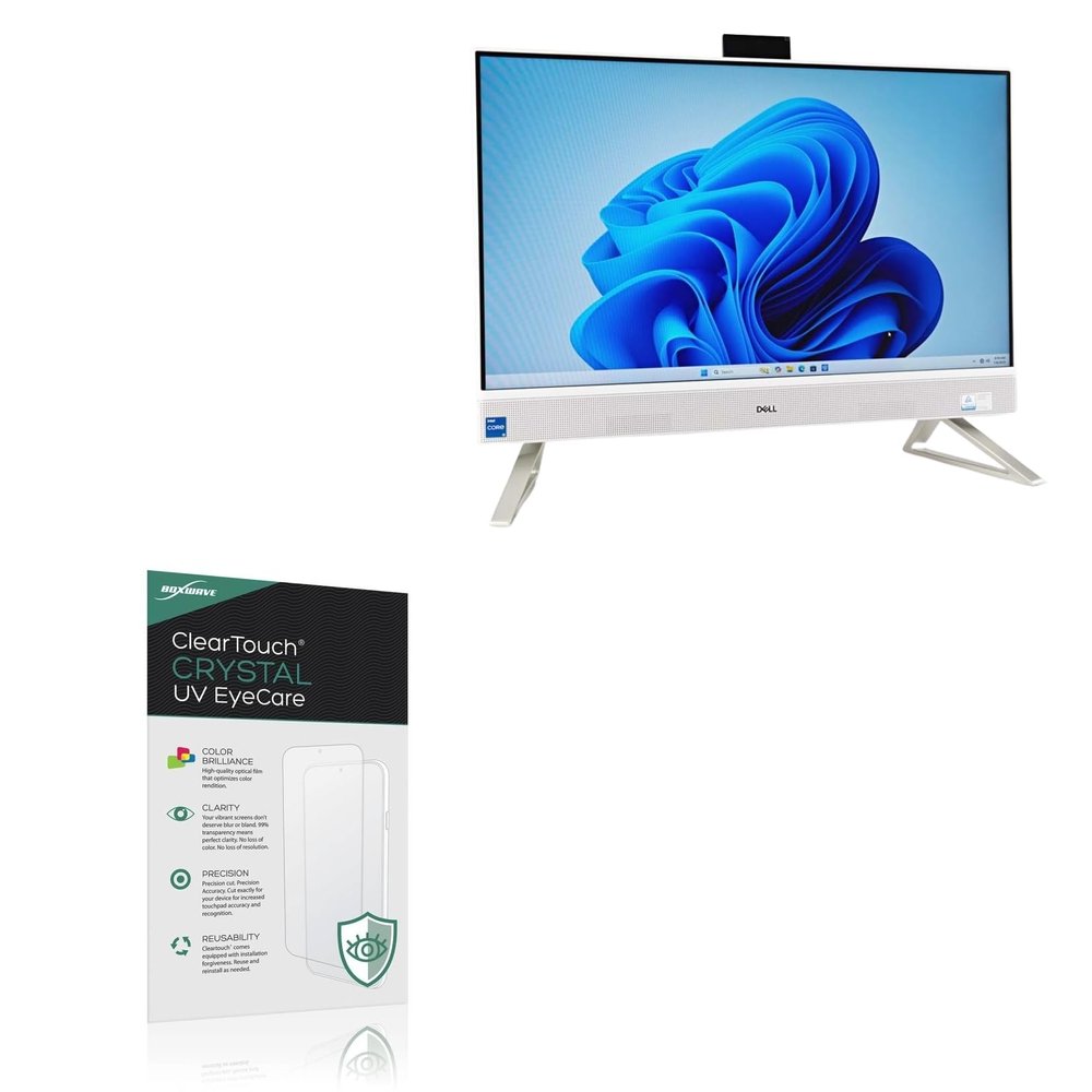 BoxWave Screen Protector Compatible With Dell Inspiron 24 AIO EC24250 - ClearTouch Crystal Anti-UV EyeCare (2-Pack), Filters out Harmful Blue Light Reduce Fatigue