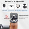 Jectse Universal Camera Wooden Side Handle Grip with Adjustable Up and Down, Cold Shoe Mount,1/4in Screw Hole for DSLR Camera Cage, Ergonomic Design, Slide Groove Structure, Fit for view 4