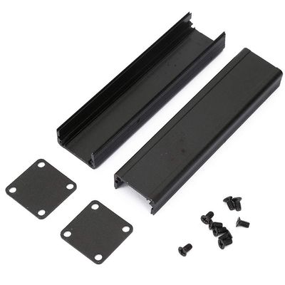 Aluminum Enclosure Electronic Cooling Box Black for PCB Instrument Shell 25 * 25 * 100mm
