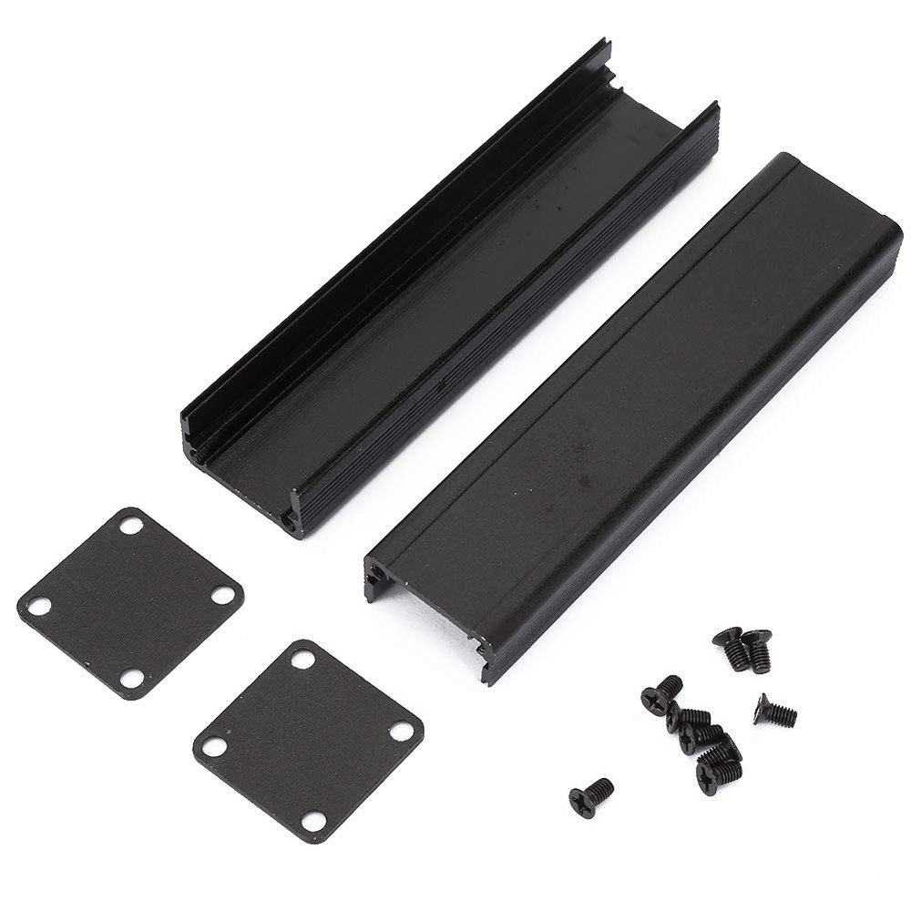 Aluminum Enclosure Electronic Cooling Box Black for PCB Instrument Shell 25 * 25 * 100mm