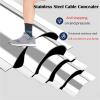 39 in Long Metal Cable Shield Cord Cover, 10 20 30 Pcs Wire Guard Raceway/Stainless Steel Half Round Cord Cover, Paintable Floor Cable Protector(10 pcs,Outer Width 1.6in) view 3