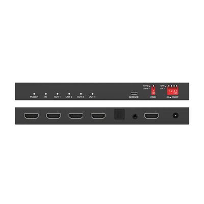 DVDO 1x4 4K HDMI 2.0 18Gbps Splitter with Scaler & Audio Extract, Black