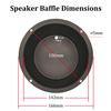 6.5" Speaker Baffle, Suitable for DIY Bookshelf Speaker Home Audio Systems or Car Speaker Systems with 6.5" Speaker, Hard Plastic Material, Round, Black Color (Pack of 2) view 2