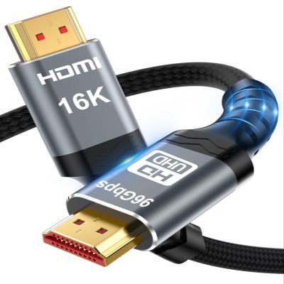 16K HDMI 2.2 Cable [16K@60Hz, 8K@240Hz, 2K/4K@480Hz/240Hz], 96Gbps Ultra High Speed Braided HDMI Cord, HDR10+ eARC HDCP 2.3 2.2 Cables for PS5/PS4/Xbox/Gaming PC/Monitor/Projector/Roku TV, 10FT