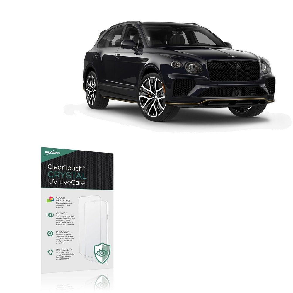 BoxWave Screen Protector Compatible With Bentley 2026 Bentayga Rear-Seat Display (10.2 in) - ClearTouch Crystal Anti-UV EyeCare (2-Pack), Filters out Harmful Blue Light Reduce Fatigue