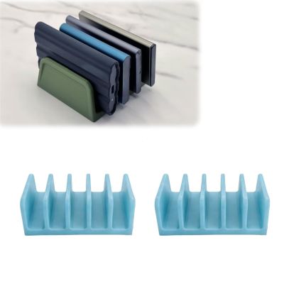 2PCS SSD Desk Organizer  4/5 Slot Solid State Drive Holder, 14 Color Options  Fits for Samsung T5/T7, for SanDisk Extreme & More (Ice Blue, 5 Slot)