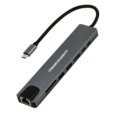 8 in 1 Docking Station with 4K HDMI, 100M BPS RJ45 Ethernet, SD/TF Card Reader, USB 3.0/2.0, PD 100W, USB C Hub Ethernet HDMI Adapter for MacBook,Huawei, Chromebook, Samsung, HP,Dell and More