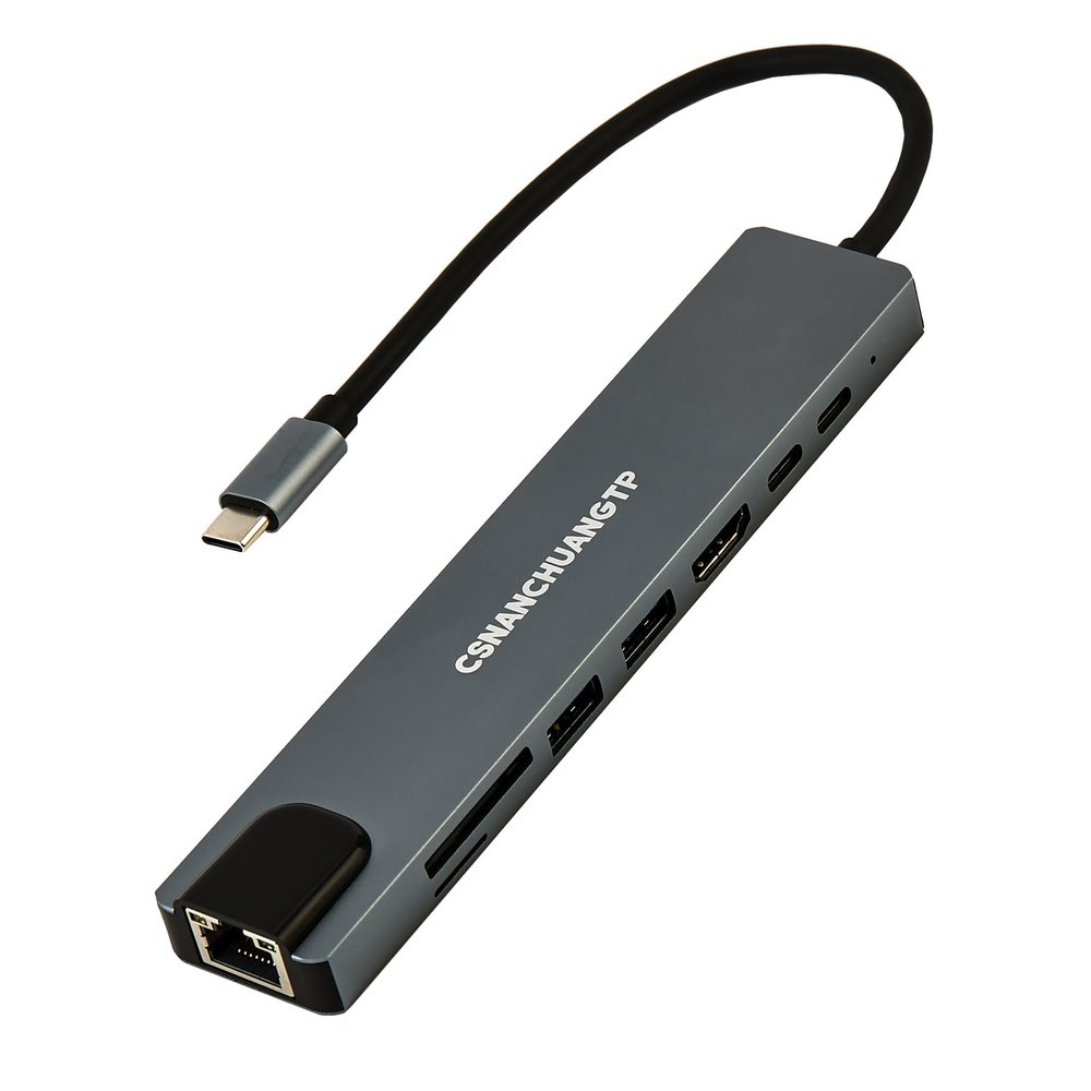 8 in 1 Docking Station with 4K HDMI, 100M BPS RJ45 Ethernet, SD/TF Card Reader, USB 3.0/2.0, PD 100W, USB C Hub Ethernet HDMI Adapter for MacBook,Huawei, Chromebook, Samsung, HP,Dell and More