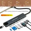 8 in 1 Docking Station with 4K HDMI, 100M BPS RJ45 Ethernet, SD/TF Card Reader, USB 3.0/2.0, PD 100W, USB C Hub Ethernet HDMI Adapter for MacBook,Huawei, Chromebook, Samsung, HP,Dell and More view 4