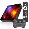 Android 12.0 TV Box 4GB RAM 64GB ROM, Support 4K Dual-WiFi 2.4G/5G Quad-core Smart TV Box, Bluetooth4.2 HDMI Cable USB2.0 with Mini Keyboard view 1