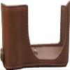 C-Lux Case, PU Leather Camera Bag Bottom Opening Half Body Case Cover Shell for Leica C-Lux with Wrist Hand Strap (Coffee) view 2