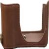 C-Lux Case, PU Leather Camera Bag Bottom Opening Half Body Case Cover Shell for Leica C-Lux with Wrist Hand Strap (Coffee) view 4