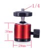 Mini Ball Head 1/4" Mount for Camera Tripod Spherical Universal for Canon for Nikon DSLR Camera Dsr Mount Excellent(Black) view 3