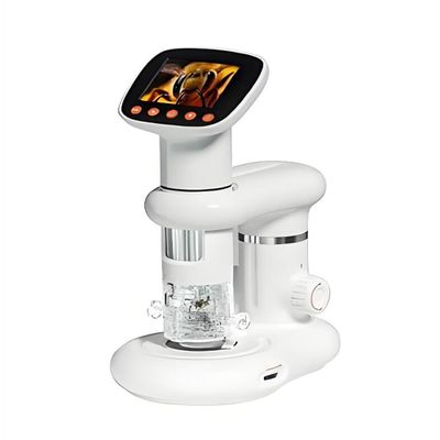 AsheTime Digital Microscope with LCD Screen 50X-1000X Magnification 8 LED Lights Type-C Connection 1080P HD Camera