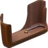 C-Lux Case, PU Leather Camera Bag Bottom Opening Half Body Case Cover Shell for Leica C-Lux with Wrist Hand Strap (Brown) view 2